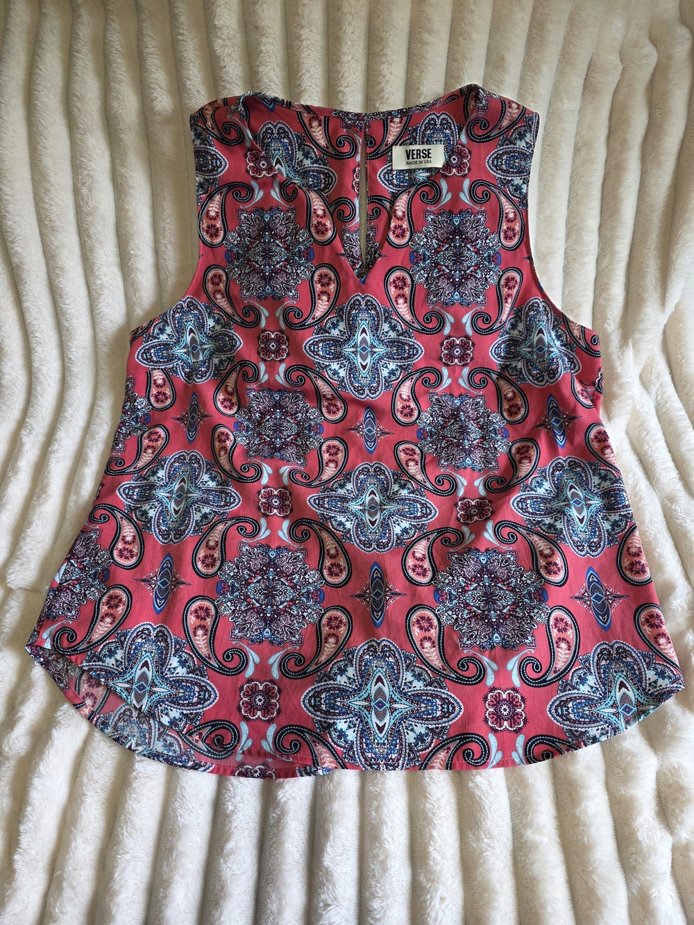 Verse Pink Paisley-Print Sleeveless Camisole